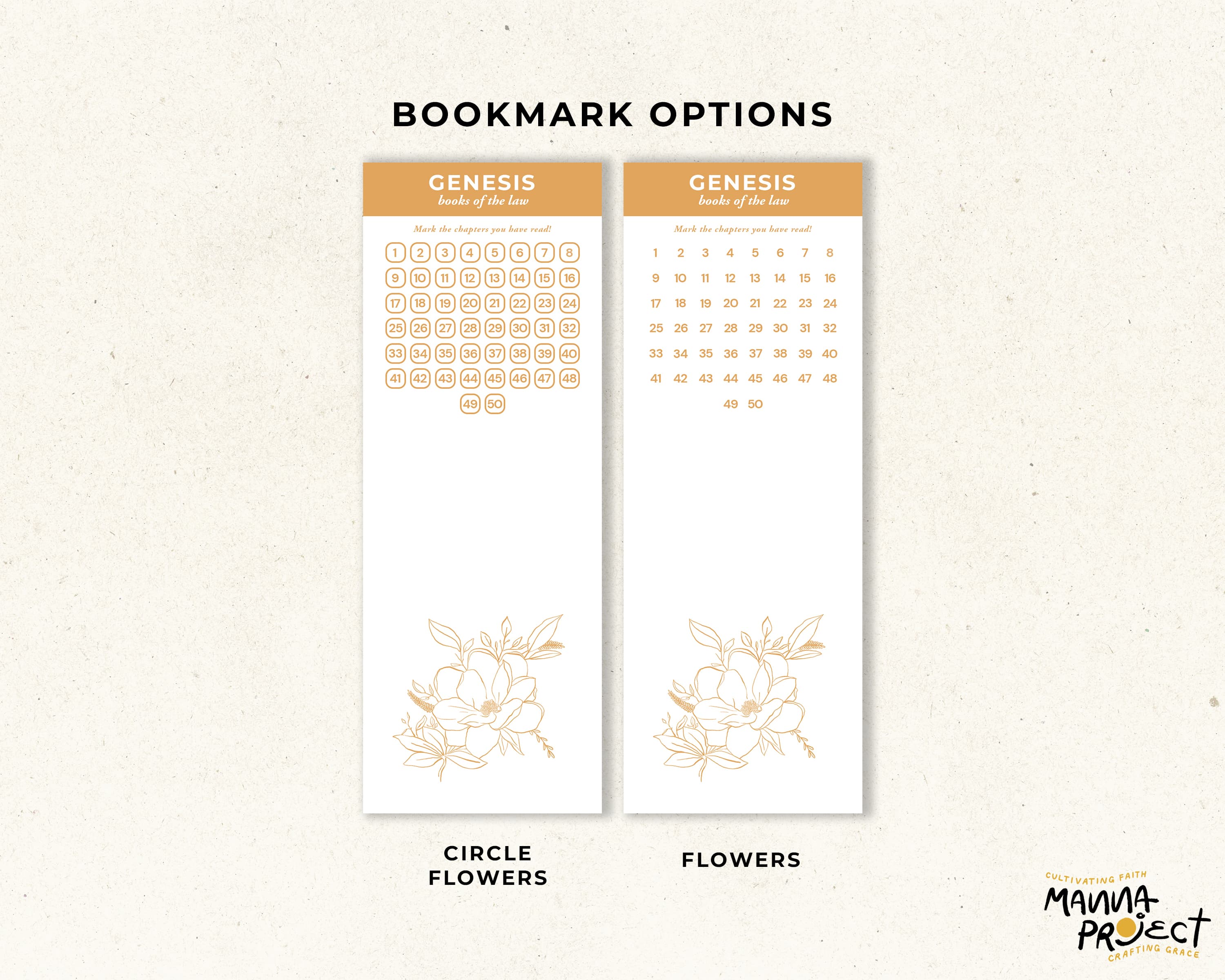 What's inside: ready-to-print A4 pages of floral bookmarks